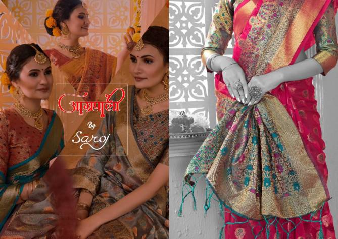 Saroj Amrapali Festive Wear Organza Silk Latest Designer  Saree Collection